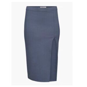 ARITZIA Babaton Blue Grey Pencil Skirt with Side Slit Front US 12